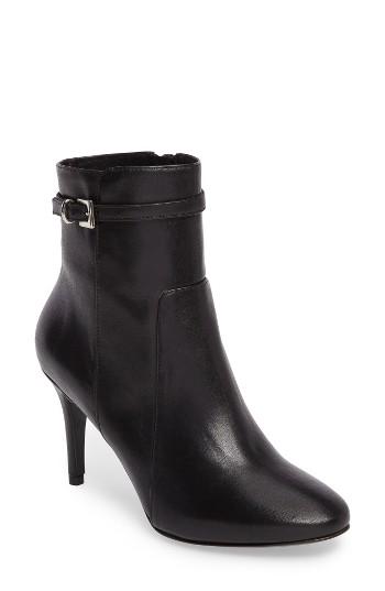 Women's Charles David Prism Buckle Strap Bootie .5 Eu - Black