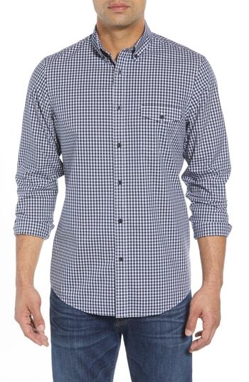 Men's Nordstrom Men's Shop Ivy Regular Fit Check Sport Shirt - Blue