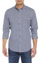Men's Nordstrom Men's Shop Ivy Regular Fit Check Sport Shirt - Blue