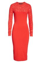 Women's Versace Open Knit Body-con Dress Us / 38 It - Red