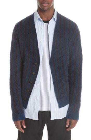 Men's 3.1. Phillip Lim Brushed Jacquard Cardigan - Blue/green