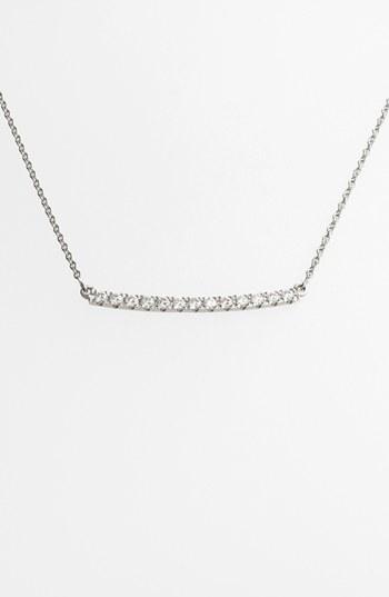 Women's Bony Levy 'stick' Pave Diamond Bar Necklace (nordstrom Exclusive)