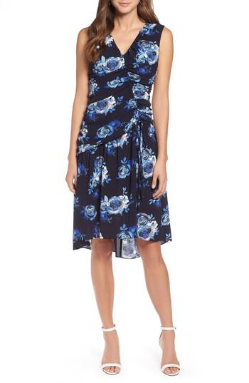 Women's Halogen Sleeveless Ruched Dress - Blue