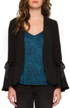 Women's Willow & Clay Tie Sleeve Jacket, Size - Black