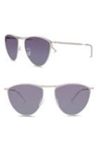 Women's Smoke X Mirrors Coney Island 53mm Round Sunglasses - Silver