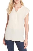 Women's Chaus Split Neck Blouse - Beige