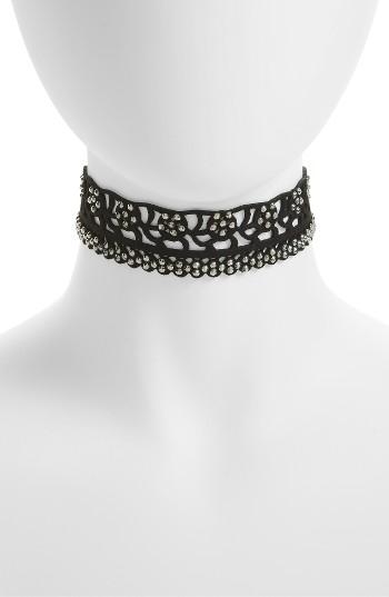 Women's Topshop Rhinestone Cutout Choker