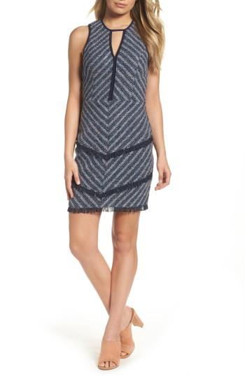 Women's Adelyn Rae Hazel Sleeveless Jacquard Sheath Dress - Blue