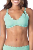 Women's La Blanca Petal Pusher Bikini Top - Blue/green