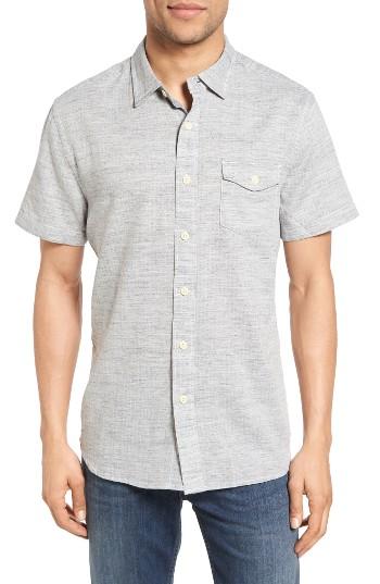 Men's Grayers Trim Fit Heather Herringbone Twill Sport Shirt