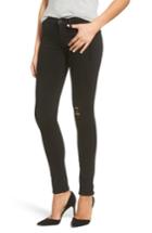 Women's Hudson Jeans Krista Distressed Super Skinny Jeans - Black