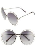 Women's Chloe 62mm Oversize Sunglasses - Shiny Gold/ Grey