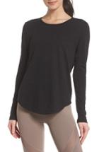 Women's Zella Retreat Cutout Tee, Size - Black