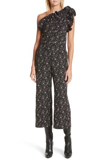 Women's Rebecca Taylor One-shoulder Floral Jumpsuit