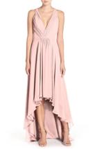 Women's Monique Lhuillier Bridesmaids Deep V-neck Chiffon High/low Gown - Ivory
