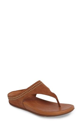 Women's Fitflop Banda Studded Sandal M - Brown