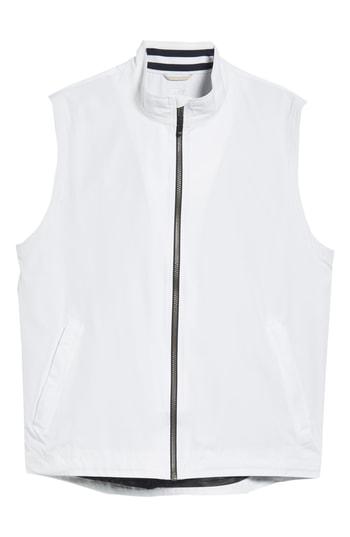 Men's Cutter & Buck Nine Iron Drytec Zip Vest - White