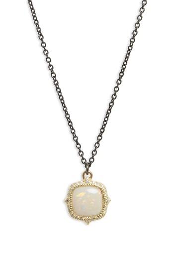 Women's Armenta Old World Cushion Opal Drop Necklace