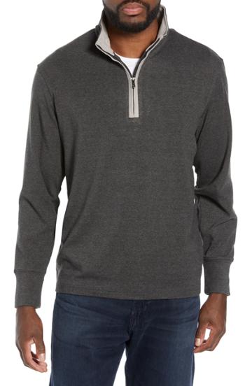 Men's The Normal Brand Puremeso Quarter Zip Pullover - Grey