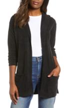 Women's Caslon Off-duty H Yarn Hoodie, Size X-small - Black