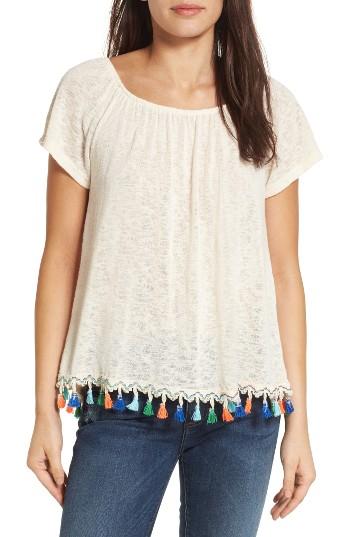Women's Bobeau Slub Jersey Tee - Beige