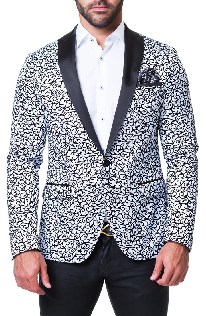 Men's Maceoo Tesla Spiral Blazer (m) - White