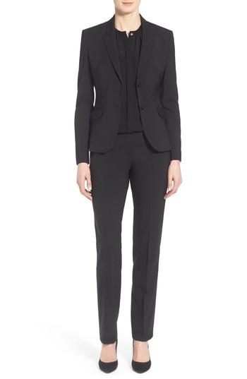 Women's Boss Julea Tropical Stretch Wool Jacket - Black