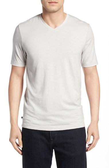 Men's Travis Mathew 'trumbull' Trim Fit Slubbed T-shirt, Size - Grey