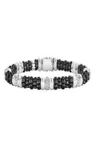 Women's Laogs Black Caviar Diamond 7-link Bracelet