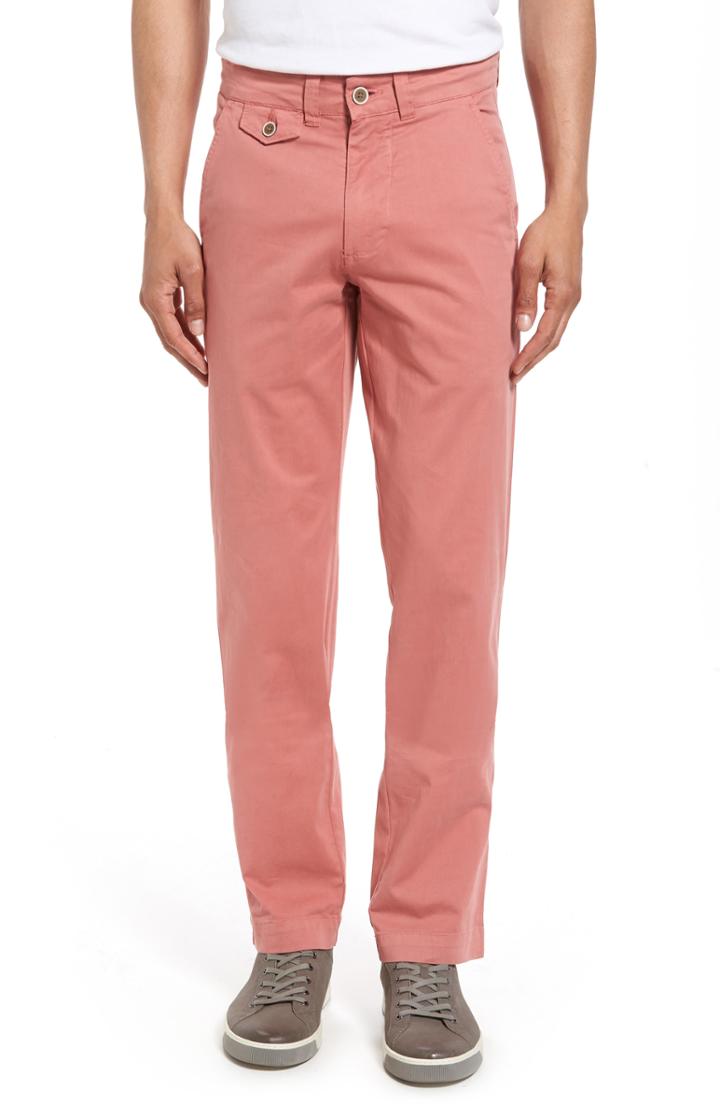 Men's Vintage 1946 Sunny Modern Fit Stretch Twill Chinos X 34 - Red