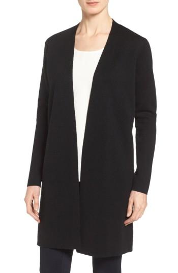 Women's Emerson Rose Long Merino Blend Cardigan, Size - Black