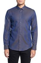 Men's Vince Camuto Slim Fit Print Sport Shirt - Blue