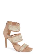 Women's Charles David Vania Lace & Sequin Sandal M - Pink