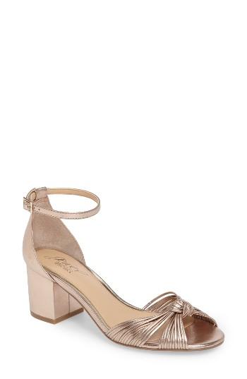 Women's Badgley Mischka Lacey Ankle Strap Pump .5 M - Metallic