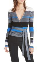 Women's Diane Von Furstenberg Crop Wrap Sweater - Blue