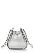Valentino Garavani Rockstud Metallic Leather Bucket Bag - Metallic