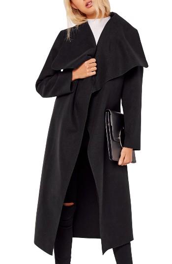 Women's Missguided Drape Collar Coat