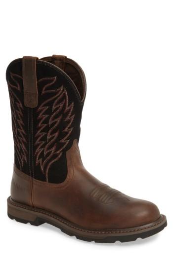 Men's Ariat Groundbreaker Boot, Size 8 M - Brown
