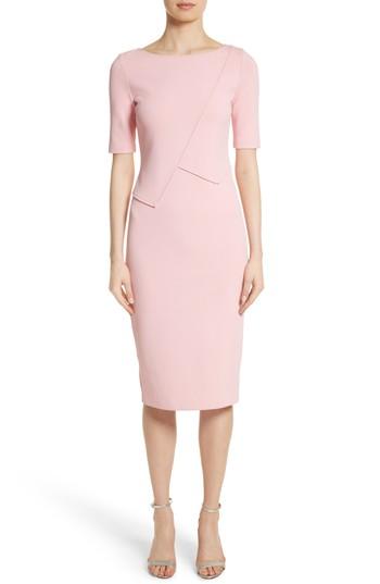 Women's St. John Collection Luxe Sculpture Knit Sheath Dress - Pink