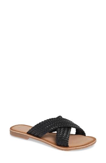 Women's Chinese Laundry Pure Woven Slide Sandal M - Black
