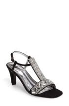 Women's Love And Liberty Crystal Embellished T-strap Sandal