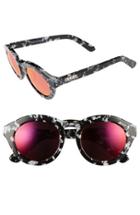 Women's Diff Dime 48mm Retro Sunglasses - Black White/ Red