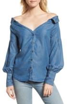 Women's Ella Moss Off The Shoulder Chambray Top - Blue
