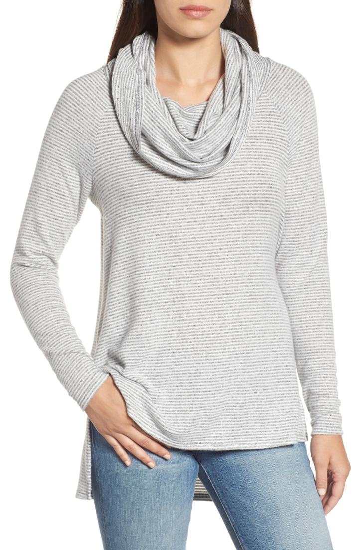 Women's Gibson Cozy Convertible Neckline Tunic - Grey