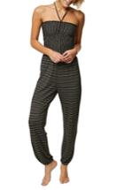 Women's O'neill Linque Stripe Knit Jumpsuit - Black