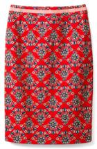 Women's Boden Print Pencil Skirt - Red