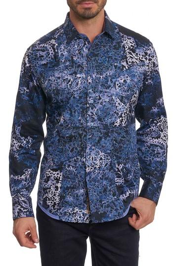 Men's Robert Graham Diesel Limited Edition Classic Fit Sport Shirt, Size - Blue