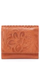 Hobo Stitch Embossed Calfskin Leather Card Case -