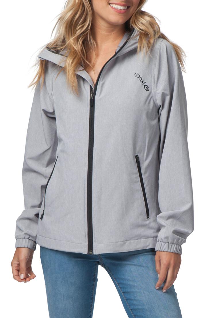 Women's Rip Curl Anti-series Elise Zip Front Hoodie - Grey