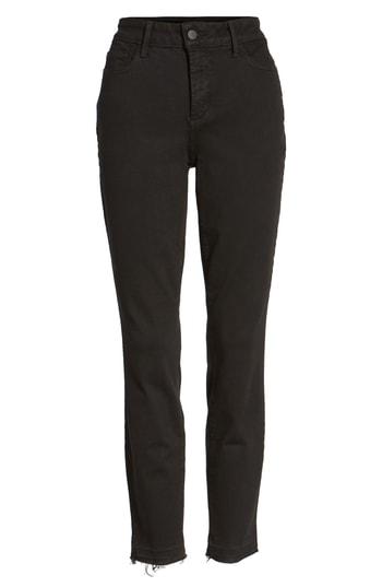 Women's Nydj Ami High Waist Release Hem Stretch Skinny Jeans - Black